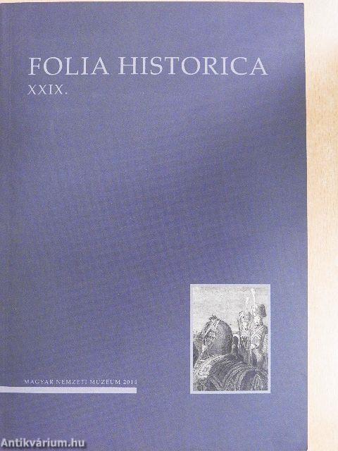 Folia Historica XXIX.