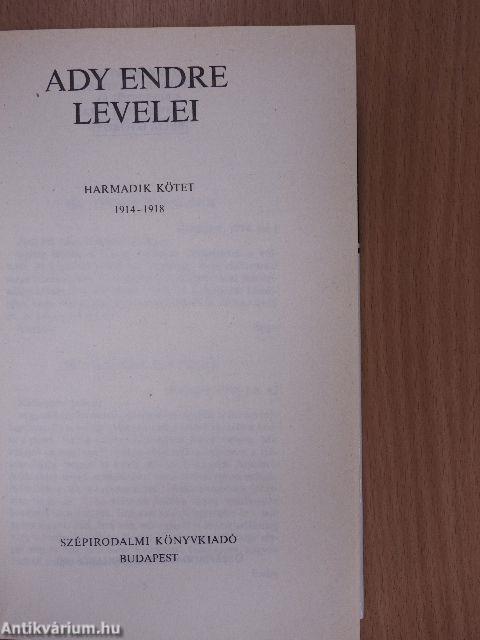 Ady Endre levelei 3.