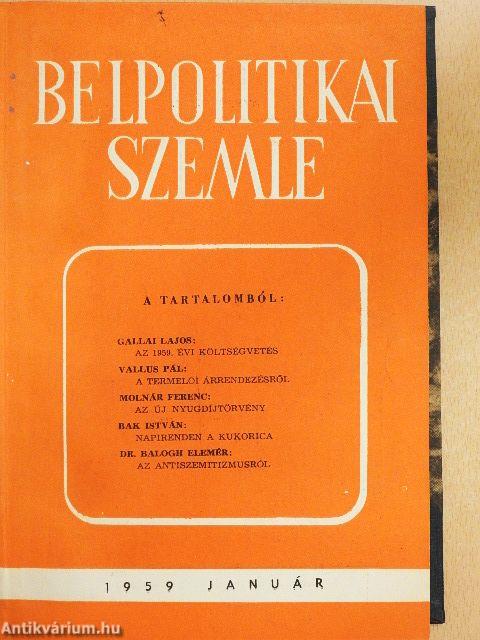 Belpolitikai szemle 1959. január-december I-II.