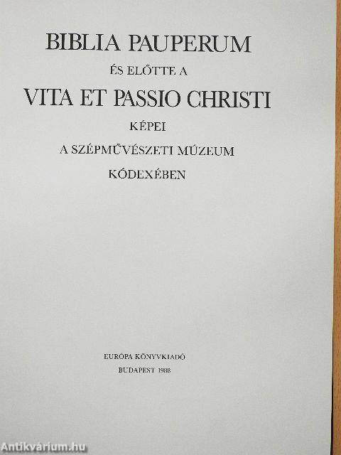 Biblia Pauperum és előtte a Vita et passio Christi képei a Szépművészeti Múzeum kódexében