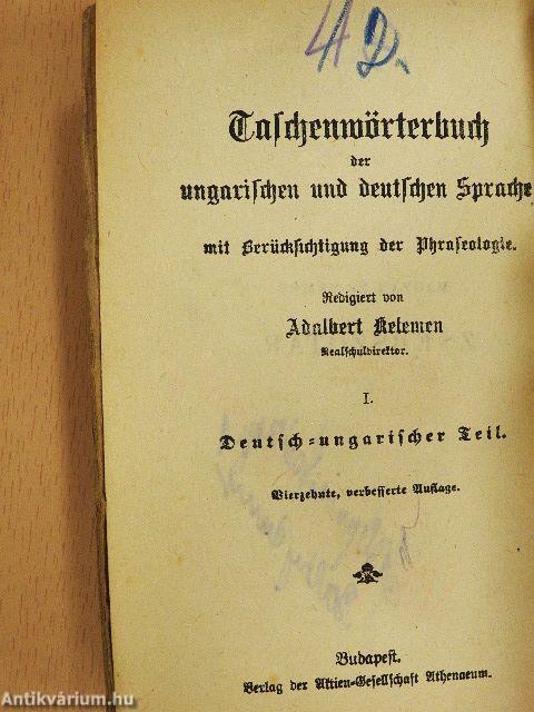 Magyar és német zsebszótár I.