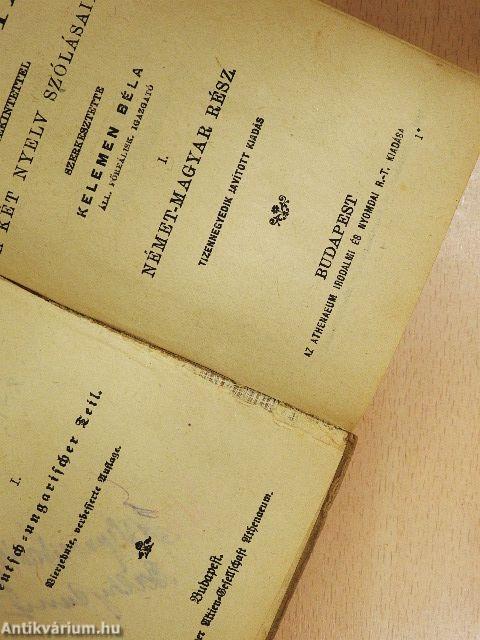 Magyar és német zsebszótár I.