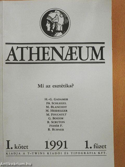 Athenaeum 1991. I. kötet 1. füzet