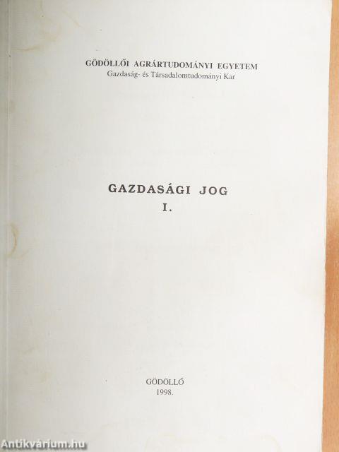 Gazdasági jog I.