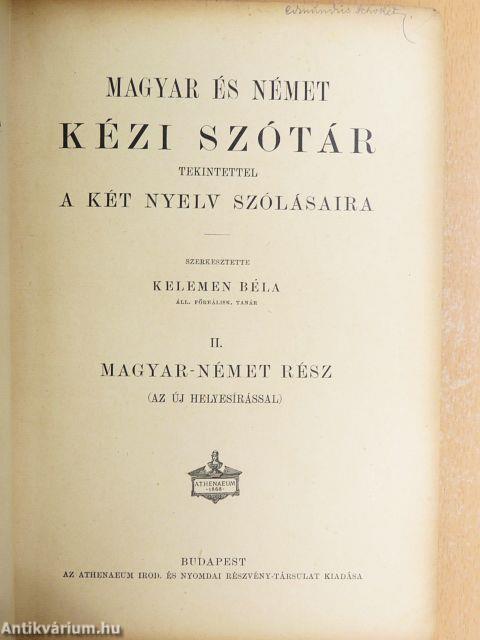 Magyar és német kézi szótár I-II.