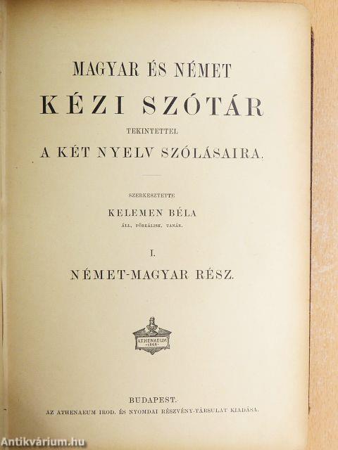 Magyar és német kézi szótár I-II.