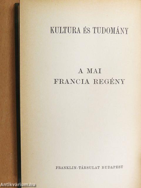 A mai francia regény