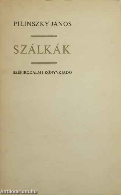 Szálkák (dedikált példány)