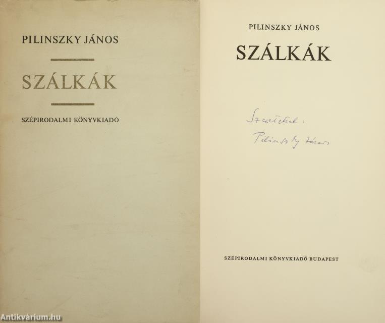 Szálkák (dedikált példány)