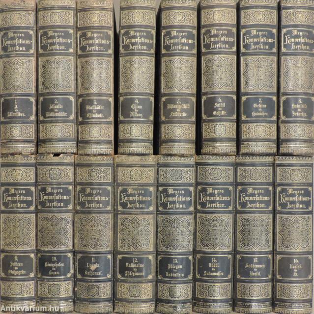 Meyers Konversations-Lexikon I-XVI. (gótbetűs)