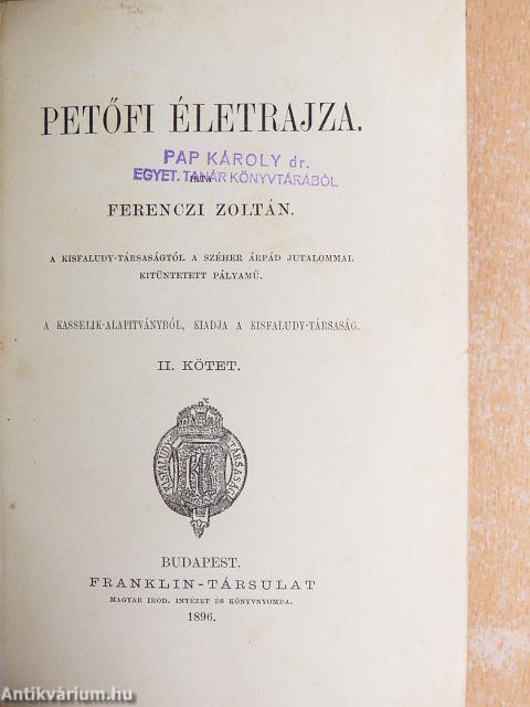 Petőfi életrajza II. (töredék)