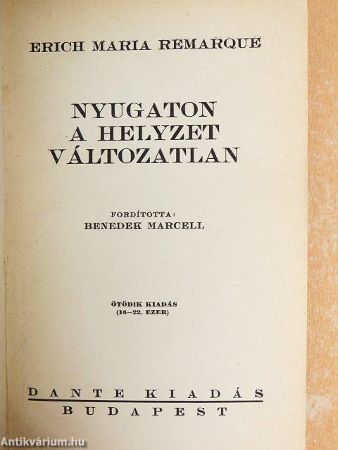 Nyugaton a helyzet változatlan