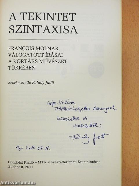 A tekintet szintaxisa - CD-vel (dedikált példány)