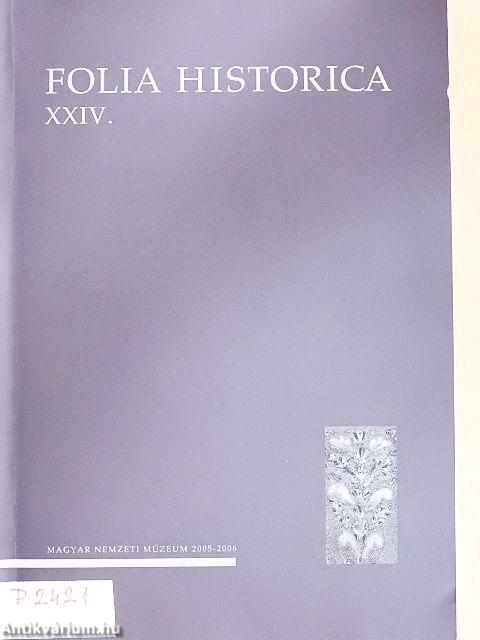 Folia Historica XXIV.