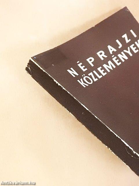 Néprajzi közlemények XIII. 3-4.