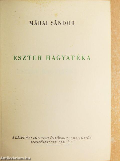 Eszter hagyatéka/Déli szél