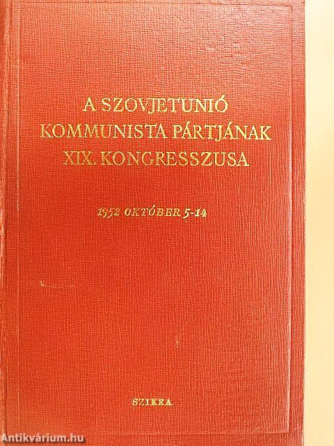A Szovjetunió Kommunista Pártjának XIX. kongresszusa