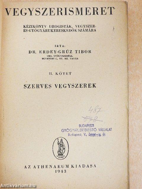 Vegyszerismeret II.