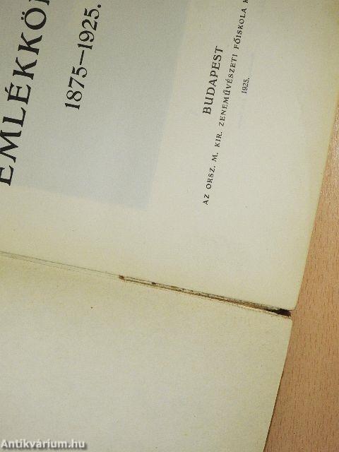 Az Orsz. Magyar Királyi Zeneművészeti Főiskola jubileumi emlékkönyve