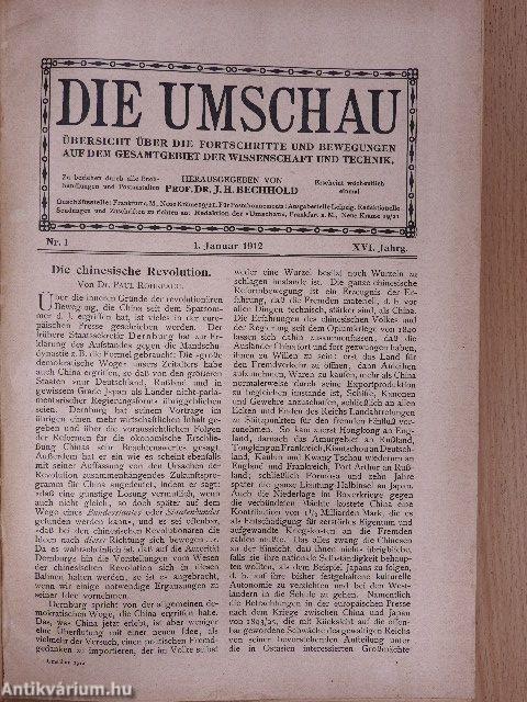 Die Umschau januar-dezember 1912.