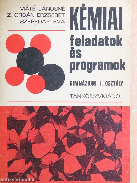 Kémiai feladatok és programok