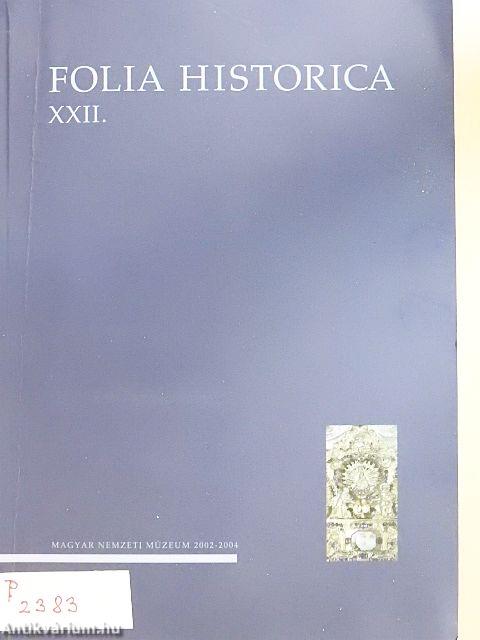 Folia Historica XXII.