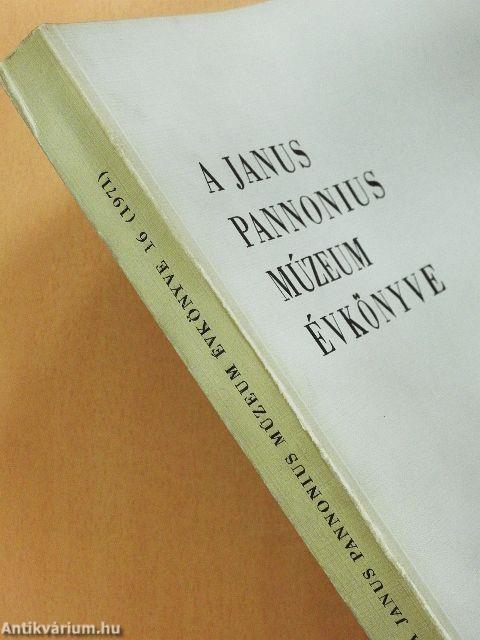 A Janus Pannonius Múzeum Évkönyve 1971.