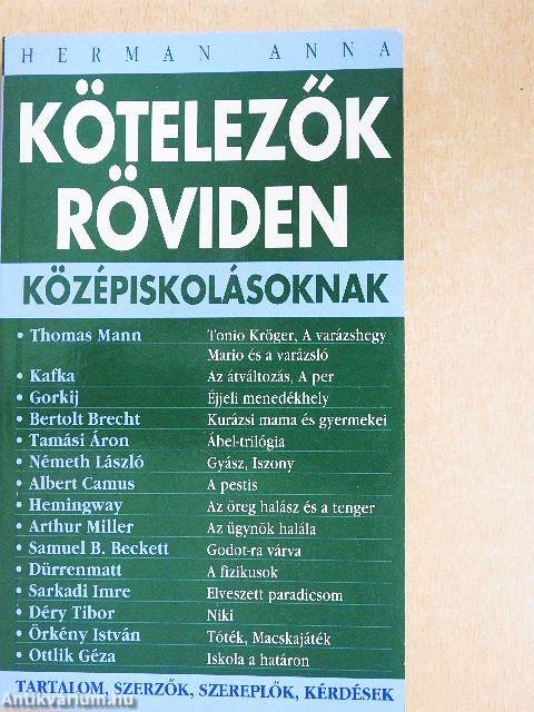 Kötelezők röviden középiskolásoknak 4.