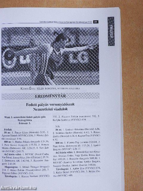 Szabolcs-Szatmár-Bereg megye és Nyíregyháza sportévkönyve 2002