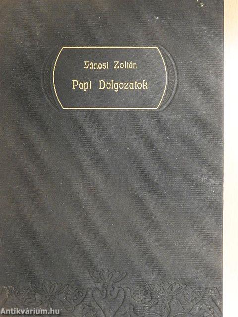 Papi dolgozatok V.