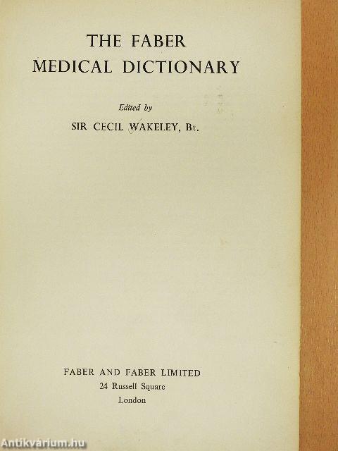 The Faber Medical Dictionary