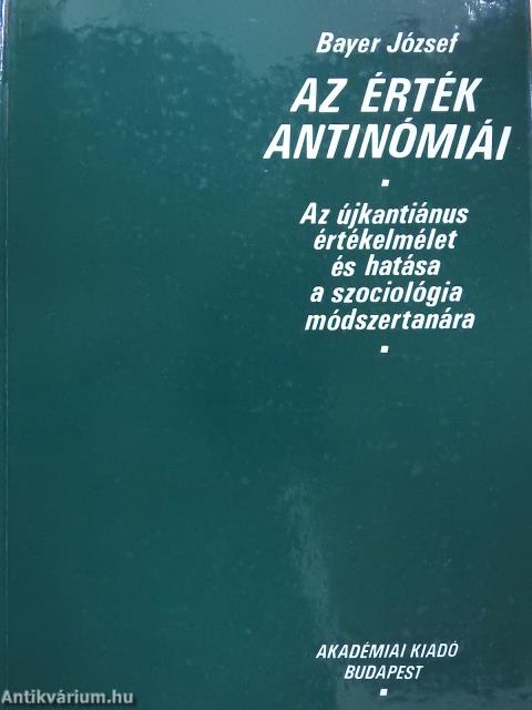 Az érték antinómiái (dedikált példány)