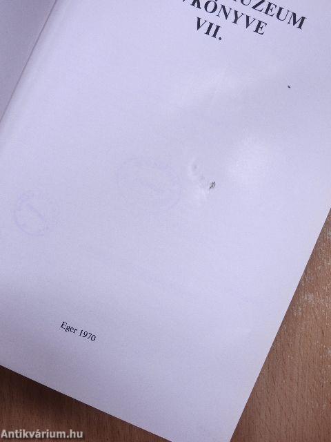Az Egri Múzeum Évkönyve VII.