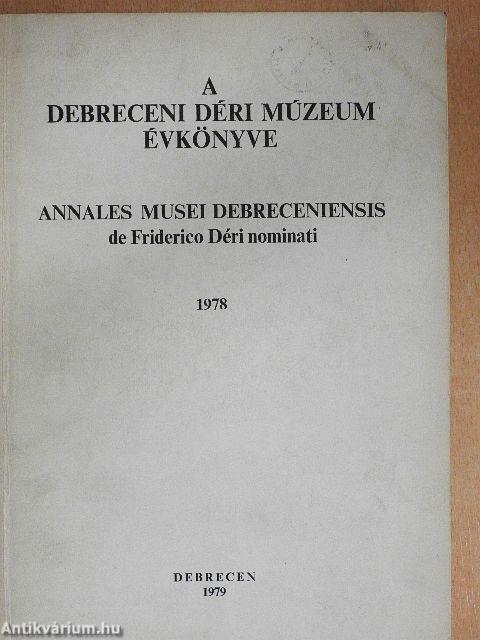 A Debreceni Déri Múzeum évkönyve 1978