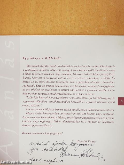 Versek az Ószövetséghez (dedikált példány)