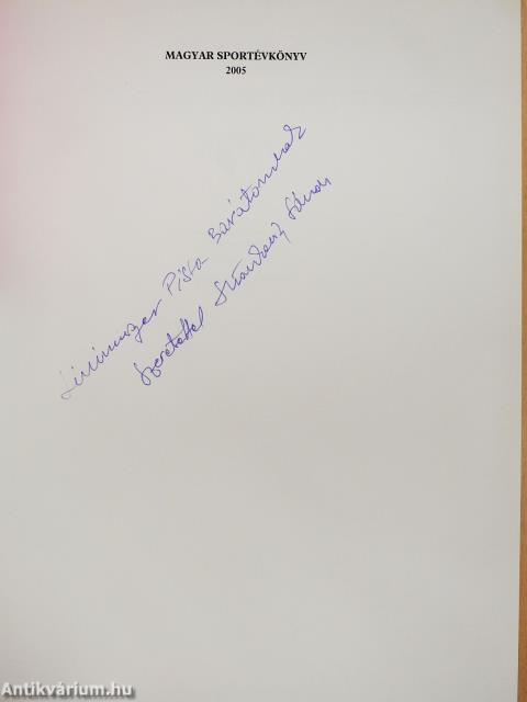 Magyar Sportévkönyv 2005 (dedikált példány)