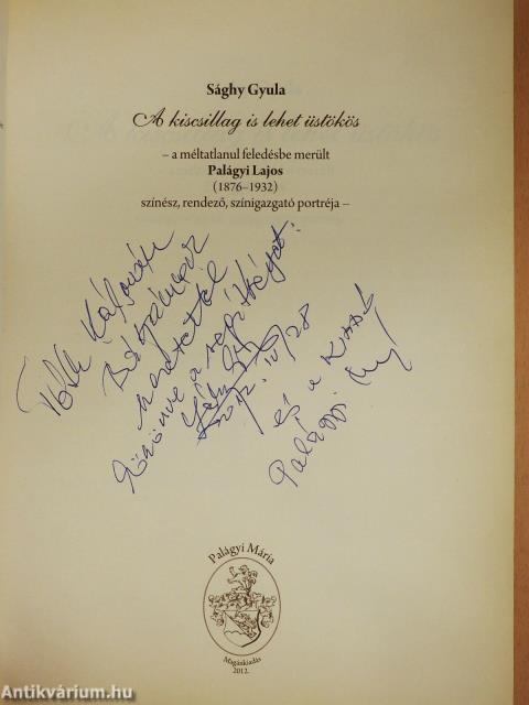 A kiscsillag is lehet üstökös (számozott és kétszeresen dedikált példány)