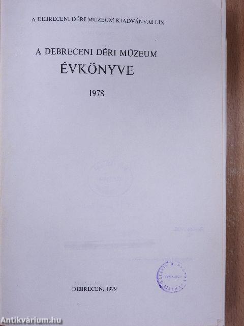 A Debreceni Déri Múzeum évkönyve 1978