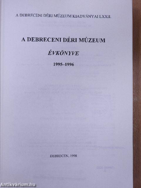 A Debreceni Déri Múzeum évkönyve 1995-1996