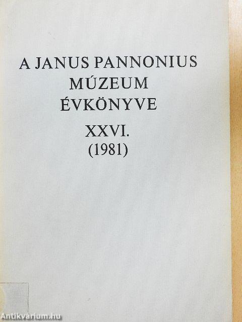 A Janus Pannonius Múzeum évkönyve 1981