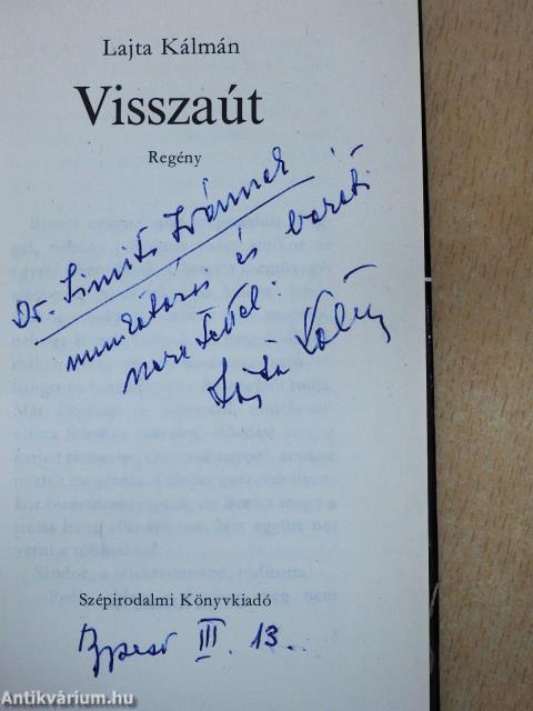 Visszaút (dedikált példány)