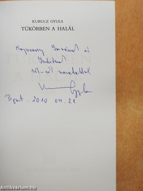 Tükörben a halál (dedikált példány)