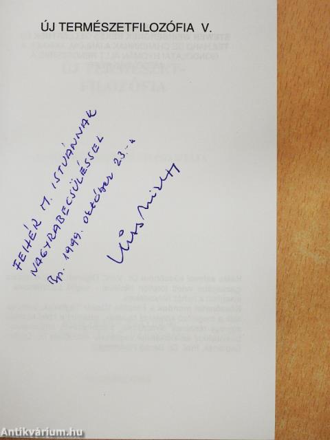 Új természetfilozófia V. (dedikált példány)