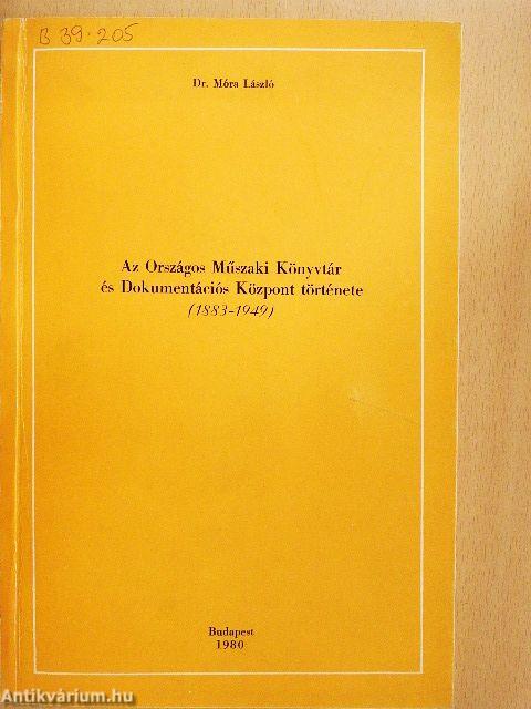 Az Országos Műszaki Könyvtár és Dokumentációs Központ története (1883-1949)