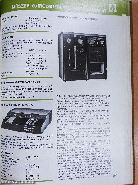 Műszer- és irodagép katalógus 1987. II.