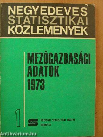 Mezőgazdasági adatok 1973/1.