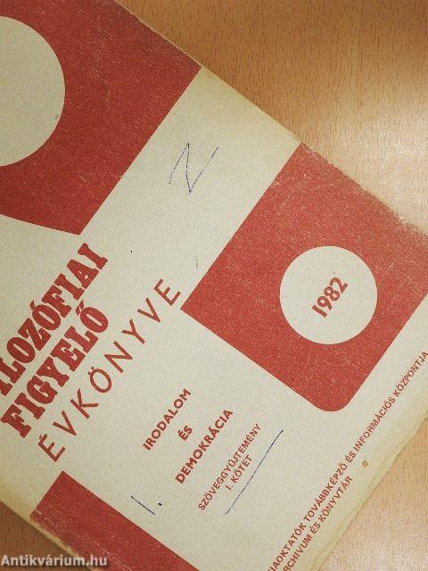 Filozófiai Figyelő Évkönyve 1982/I-II.