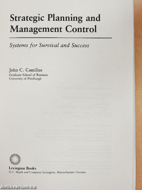 Strategic Planning and Management Control