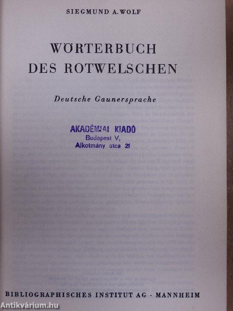 Wörterbuch des Rotwelschen