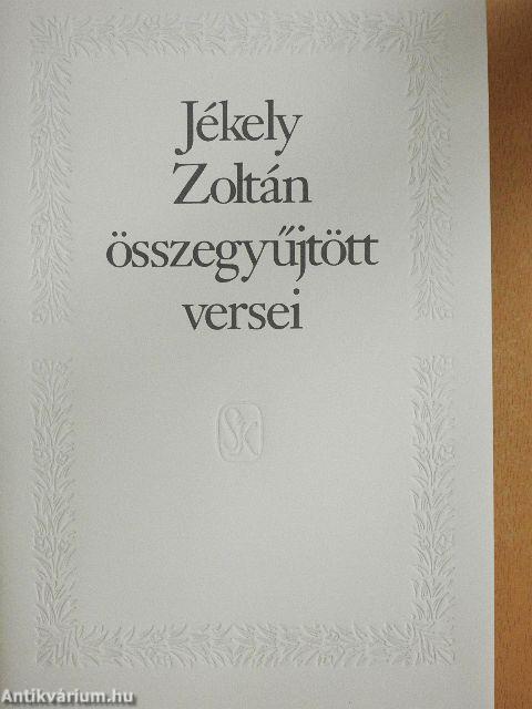 Jékely Zoltán összegyűjtött versei